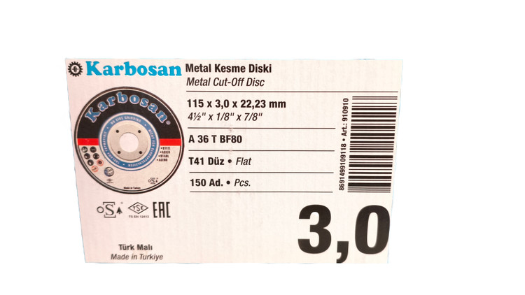 صفحه برش آهن مینی تخت سایز 22 *(3)*115 مارک کاربوسان