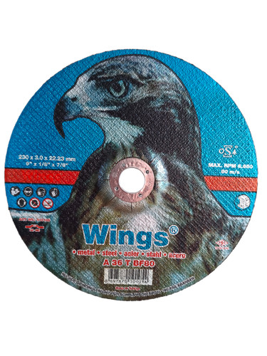 صفخه برش آهن بزرگ عقاب (وینگز) سایز 230 ضخامت 3 میل ساخت ترکیه